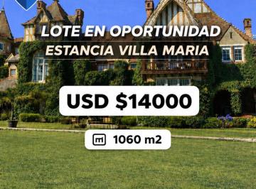 Terreno · 1060m² · Lote en Venta en Estancia Villa Maria