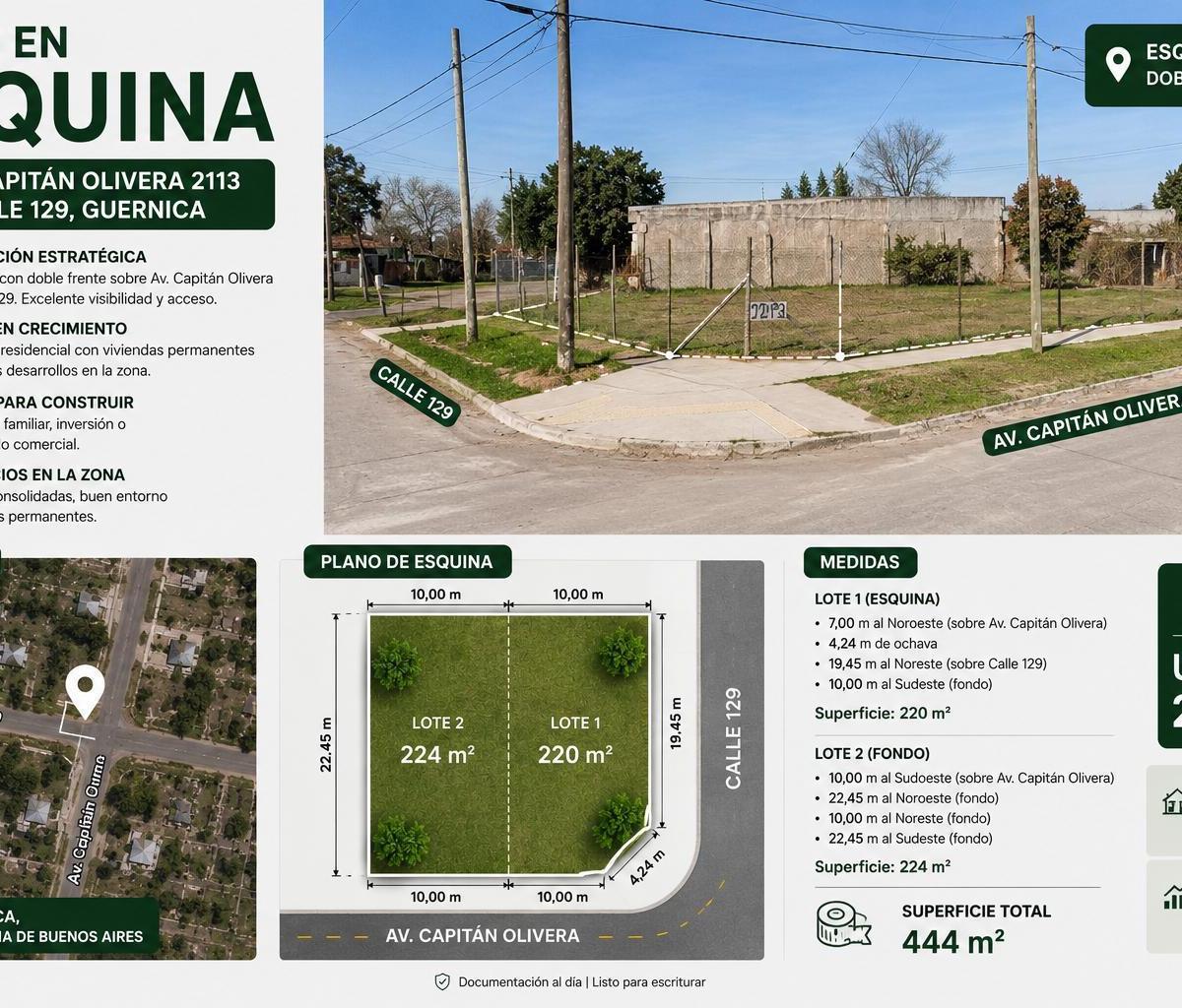 Av. Capitan Olivera y Calle al 100,  Guernica, Presidente Perón