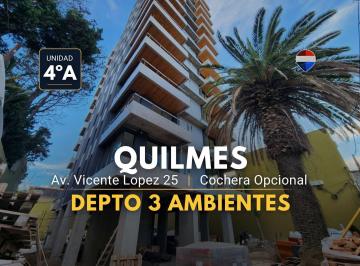 Departamento · 77m² · 3 Ambientes · Venta Depto 3 Amb C/ Cochera Opcional en Quilmes
