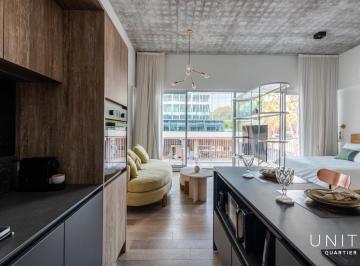 Departamento · 41m² · 1 Ambiente · 1 Cochera · Excelente Loft Amoblado con Cochera en Alquiler Tradicional. Distrito Quartier, Retiro.