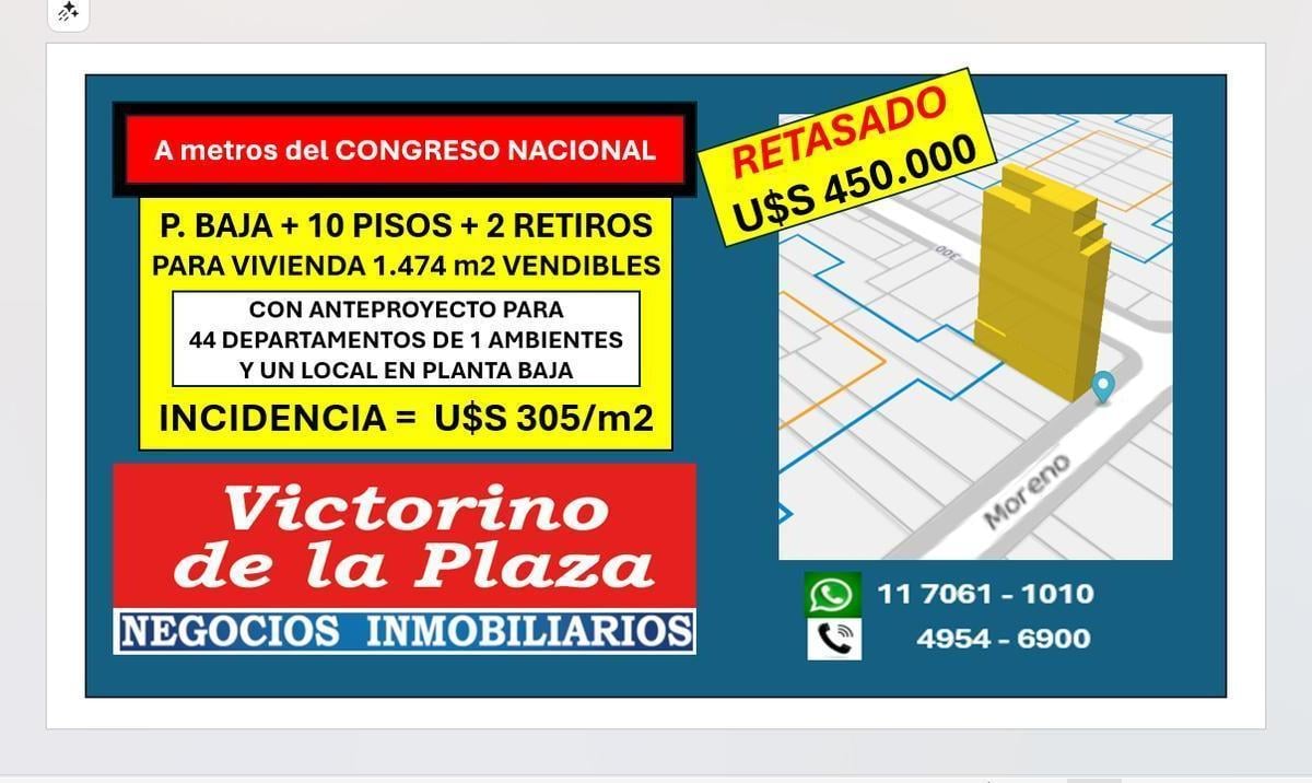 Moreno 1900 (para Construir PB + 10 Pisos + 2 Retiros), Congreso, Capital Federal