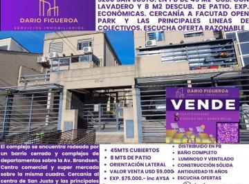 Departamento de 2 ambientes, La Matanza · Departamento en Venta 2amb en San Justo con Patio