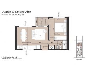 Departamento · 39m² · 2 Ambientes · Departamento 2 Ambientes a Estrenar