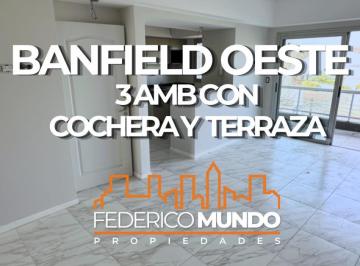 Departamento · 61m² · 3 Ambientes · 1 Cochera · Departamento Venta Banfield 3 Ambientes C/ Cochera y Terraza Lomas de Zamora