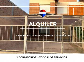 PH · 85m² · 3 Ambientes · 2 Cocheras · Alquiler Duplex 2 Dorm. Cipolletti