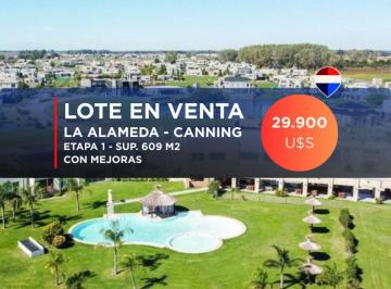 Terreno · 609m² · Lote en Venta en La Alameda Canning