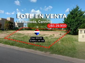 Terreno · 609m² · Lote en Venta en La Alameda Canning