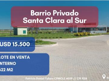 Terreno · 622m² · Lote Venta Santa Clara Al Sur San Vicente Canning