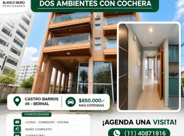 Departamento de 2 ambientes, Quilmes · Departamento Dos Ambientes con Cochera - Bernal Centro