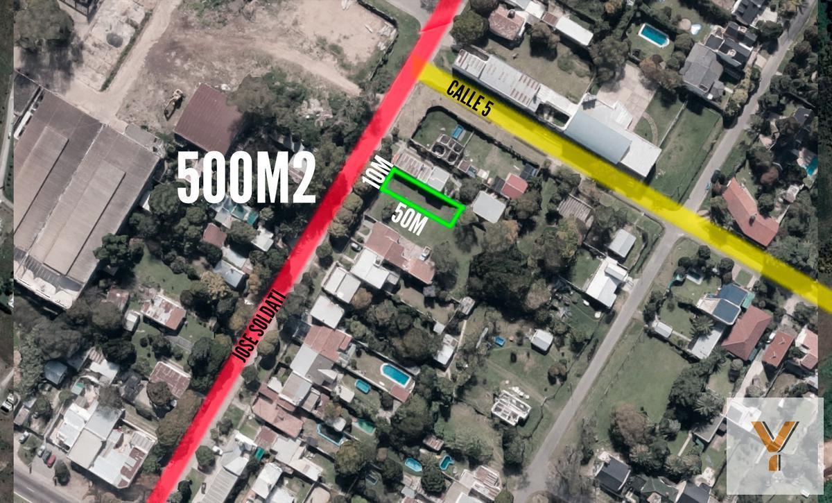 Soldati e/ Camino Centenario y Calle 5, Villa Elisa, La Plata