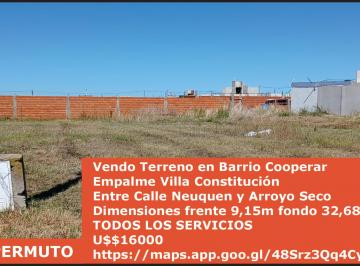 Terreno , Empalme Villa Constitución · Terreno en Barrio Cooperar