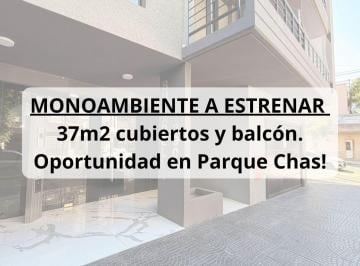 Departamento · 37m² · 1 Ambiente · Venta Monoambiente con Balcon Estrenar Parque Cha