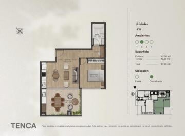 Departamento · 41m² · 2 Ambientes · 2 Amb en Construcción en Palermo Hollywood - Tenca