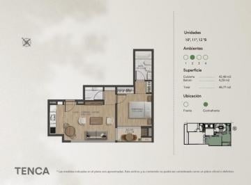 Departamento · 42m² · 2 Ambientes · 2 Amb en Construcción en Palermo Hollywood - Tenca