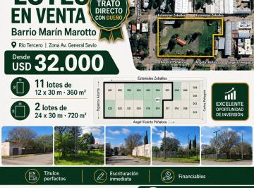 Terreno , Río Tercero · Lotes Urbanos en Barrio Marín Marotto – Río Tercero – Escrituración Inmediata