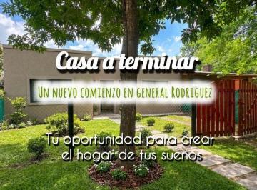 Casa · 110m² · 4 Ambientes · 2 Cocheras · Venta Casa a Terminar en General Rodriguez Pileta