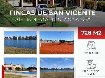 Terreno · 728m² · Lote Fondo a Laguna en Fincas de San Vicente I 728 m²