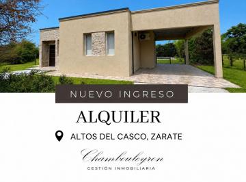 Casa de 3 ambientes, Zárate · Alquiler Casa en Altos del Casco, Zárate.