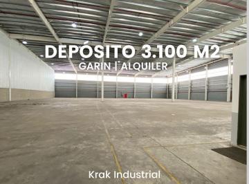 Depósito · 3100m² · Nave Industrial de 3.100 m² en Alquiler en Predio Cerrado Garin