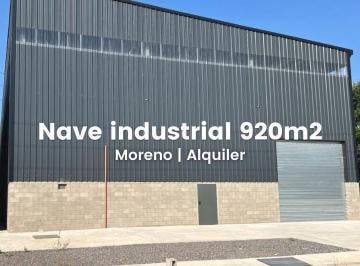 Depósito · 922m² · Alquiler Depósito en Moreno en Parque Industrial