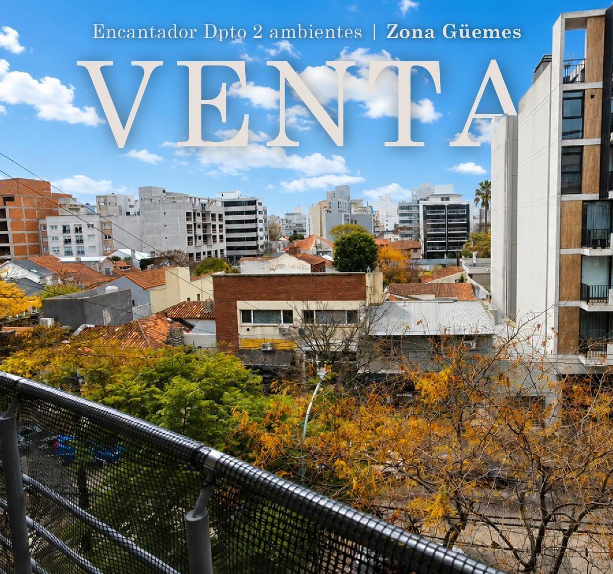 Departamento 2 amb, 61m² con cochera — Güemes
