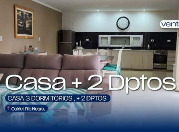 Casa · 328m² · 5 Ambientes · 1 Cochera · Venta Casa 3 Dorm. + Dtos, Catriel Rio Negro