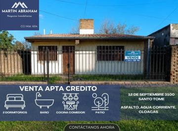 Casa de 1 ambiente, Santo Tomé · Vendo Casa Apta Credito
