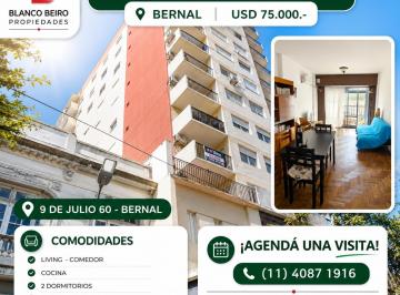 Departamento de 3 ambientes, Quilmes · Venta Departamento 3 Ambientes Bernal Centro