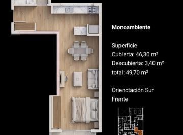 Departamento · 46m² · 1 Ambiente · Venta - Monoambiente - Tipología K - Centro Oeste - Neuquén Capital