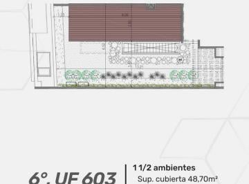 Departamento · 47m² · 1 Ambiente · Venta Departamento 1 Ambiente Divisible con Terraza Propia en Monserrat
