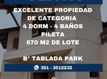 Casa de 9 ambientes, Córdoba · Excelente Casa en Venta B° Tablada Park