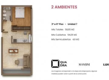 Departamento · 57m² · 2 Ambientes · Venta Departamento en Pozo - 2 Ambientes con Balcón - Financiación Flexible