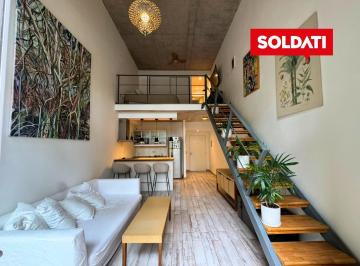 Departamento · 70m² · 2 Ambientes · 1 Cochera · Alquiler | Loft en Ayres Lofts Amoblado con Patio y Parrilla