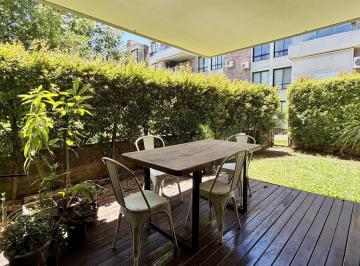 Departamento · 59m² · 2 Ambientes · 2 Cocheras · Excelente Departamento con Jardín - Pasionaria San Isidro - 2 Ambientes - Cochera Doble y Baulera