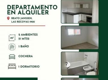 Departamento · 51m² · 2 Ambientes · 1 Cochera · Departamento en Alquiler en Pilar, G. B. a. Zona Norte, Argentina