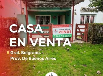 Casa de 2 ambientes, General Belgrano · Casa 2 Dorm. | 200 m² | Amplio Patio con Deposito | Barrio Parque