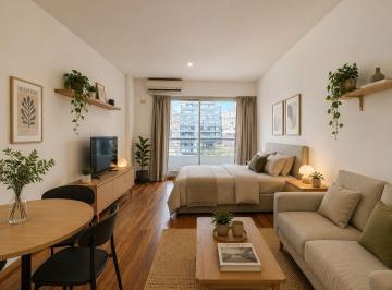 Departamento · 33m² · 11 Ambientes · Alquiler Monoambiente con Balcon, Piso Alto, Apto Profesional, en Palermo, Las Cañitas