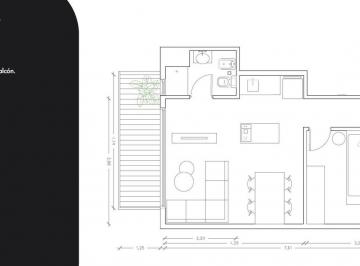 Departamento · 40m² · 2 Ambientes · Departamento en El Emprendimiento Edificio Santa Maria 2200