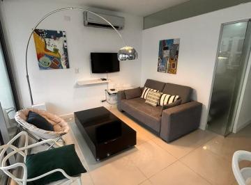 Departamento · 50m² · 2 Ambientes · 1 Cochera · Departamento de 1 Dormitorio Amoblado con Cochera y Balcón con Vista Al Río en Forum Candido Carball