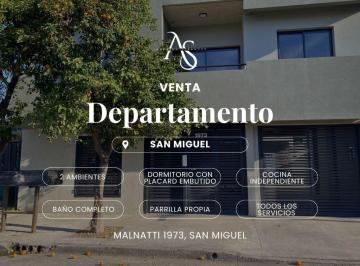 Departamento · 52m² · 2 Ambientes · Departamento 2 Ambientes en Venta - San Miguel