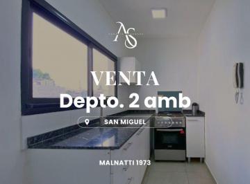 Departamento · 52m² · 2 Ambientes · Departamento 2 Ambientes en Venta - San Miguel