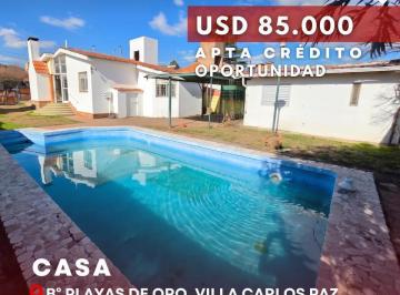 Casa · 138m² · 5 Ambientes · Casa en Venta de 2 Dorm. y Pileta Apta Crédito en Playas de Oro - Villa Carlos Paz