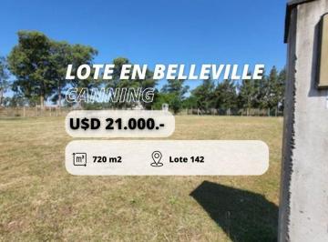 Terreno · 720m² · Lote en Venta en Barrio Belleville Canning