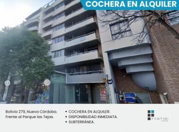 Garage , Córdoba · Alquiler Cochera Subterranea Nueva Córdoba. Unc. Parque Las Tejas. Subterránea. Amplia.