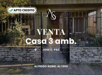 Casa · 62m² · 3 Ambientes · 3 Cocheras · Casa Eventa de 3 Aambiente en José Clemente Paz Calle Nobel