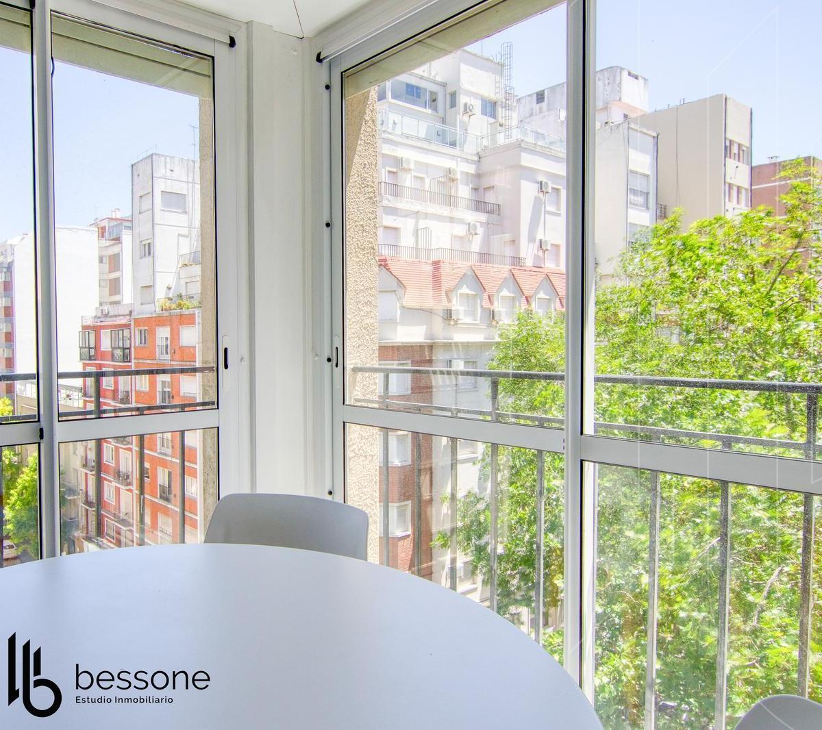 Departamento reciclado 2 amb, 32m² con balcón — Plaza Colón