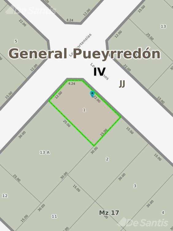 Terreno en esquina de 370 m² en Bosque Peralta Ramos