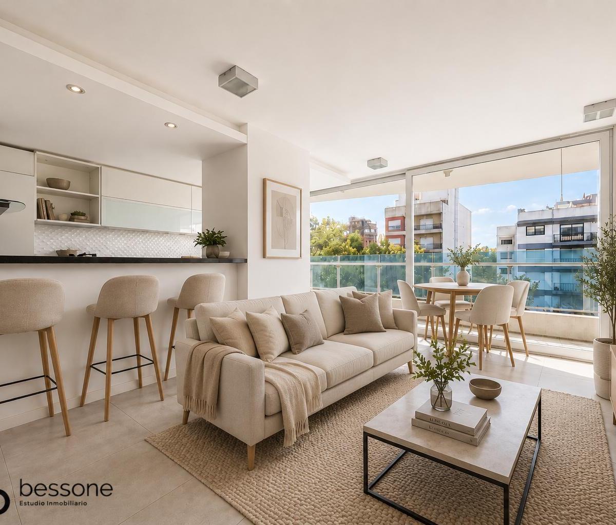 Depto 2 amb, 61m² en La Perla con amenities y cochera optativa