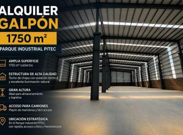 Bodega-Galpón · 1750m² · Alquiler Galpon 1750 m Parque Industrial Pitec