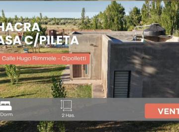 Campo · 60ha · Venta Chacra 2 Has Casa Quinta y Pileta Cipolletti